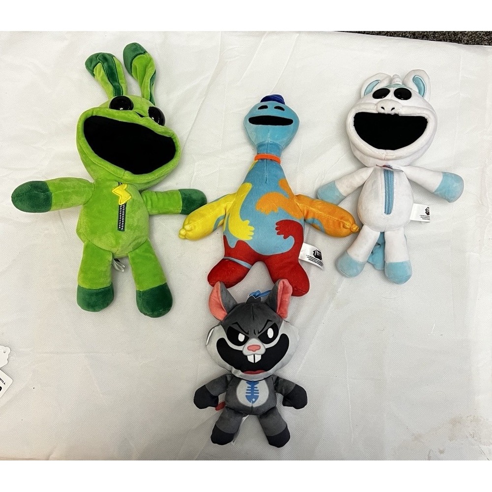 Poppy Playtime Plush Lot Of 4 2025 Hoppy Touille Craftycorn Doey Doughman